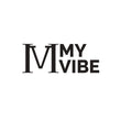 Black 'My Vibe' logo on a white background