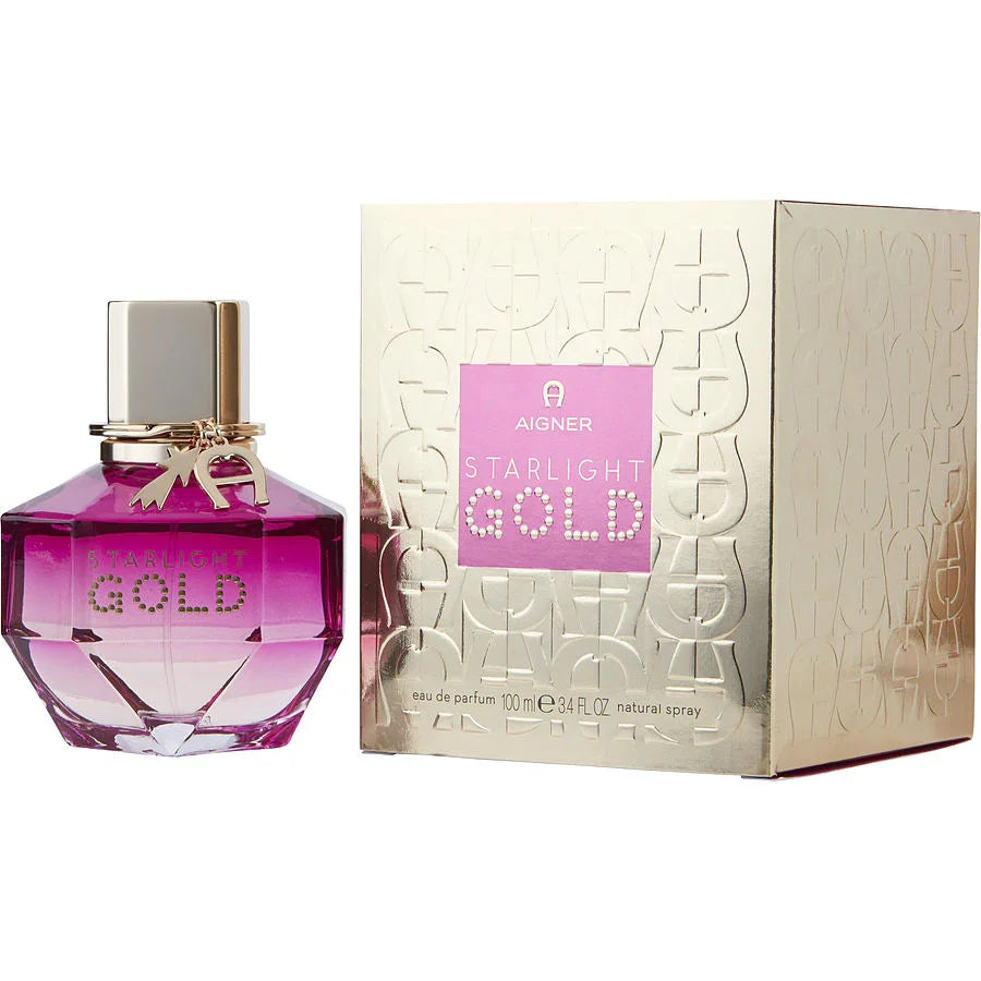 Aigner Starlight Gold eau de parfum 100ml bottle with gold box, luxury fragrance for women