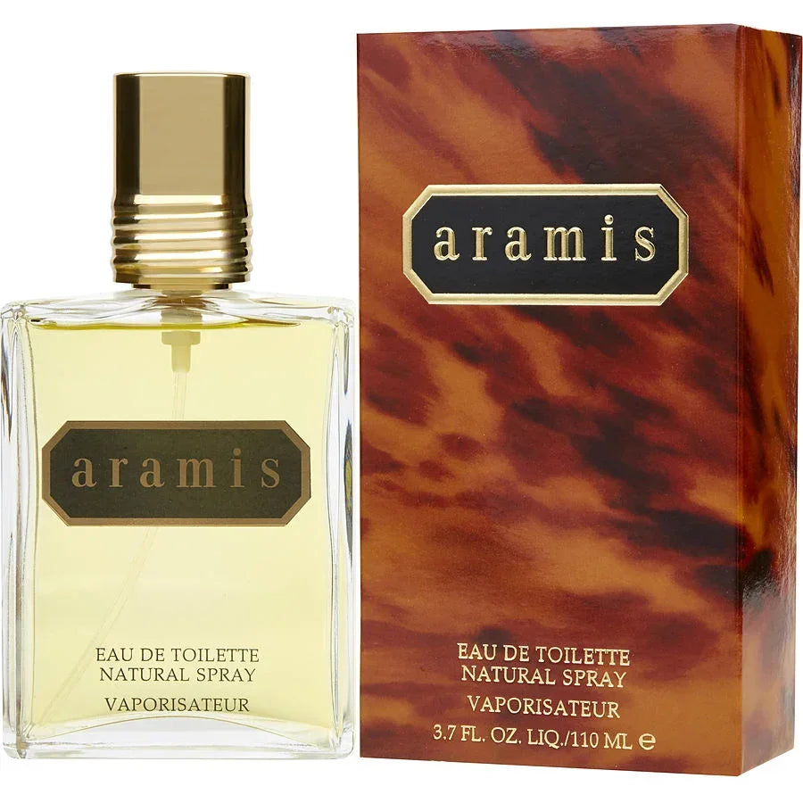 Aramis Eau de Toilette 110ml natural spray bottle with tortoiseshell box, luxury men's fragrance