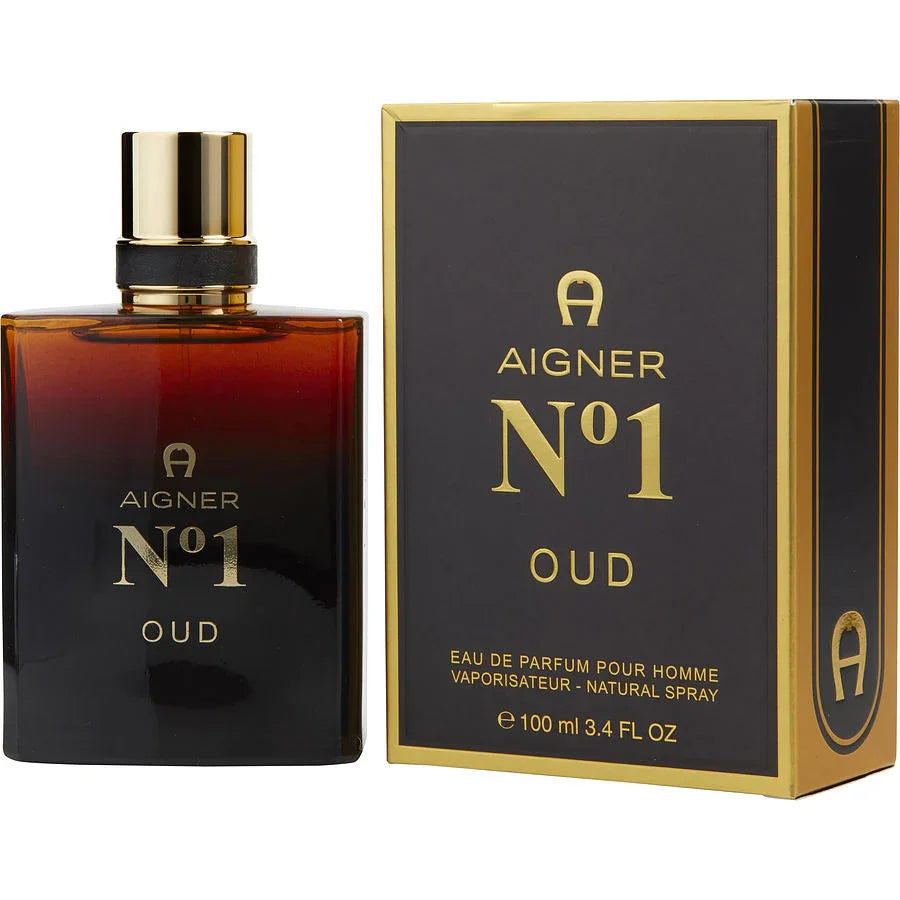 Aigner No 1 Oud Eau de Parfum for Men, 100ml bottle with luxury black and gold packaging