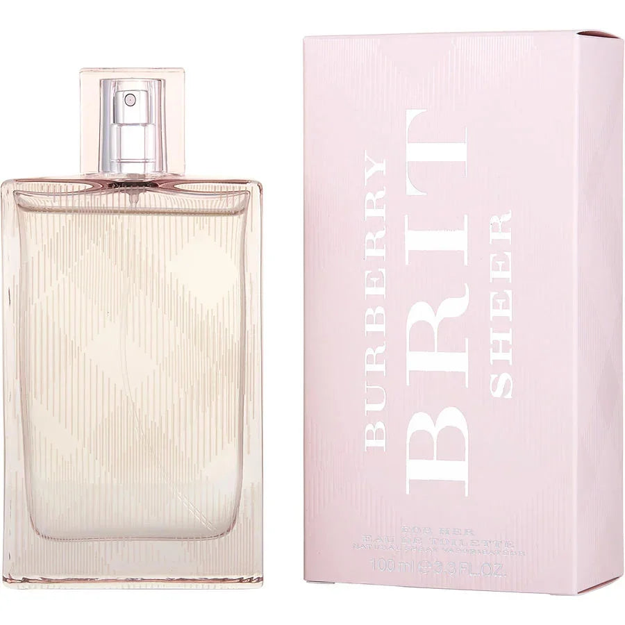 Burberry Brit Sheer for Her Eau de Toilette 100ml perfume bottle and pink box