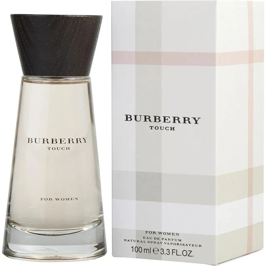Burberry Touch for Women Eau de Parfum 100ml bottle with checkered box, luxury fragrance