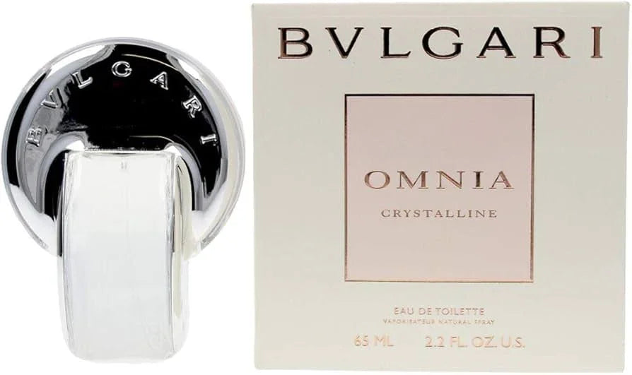 Bvlgari Omnia Crystalline Eau de Toilette 65ml perfume bottle and box, luxury fragrance for women