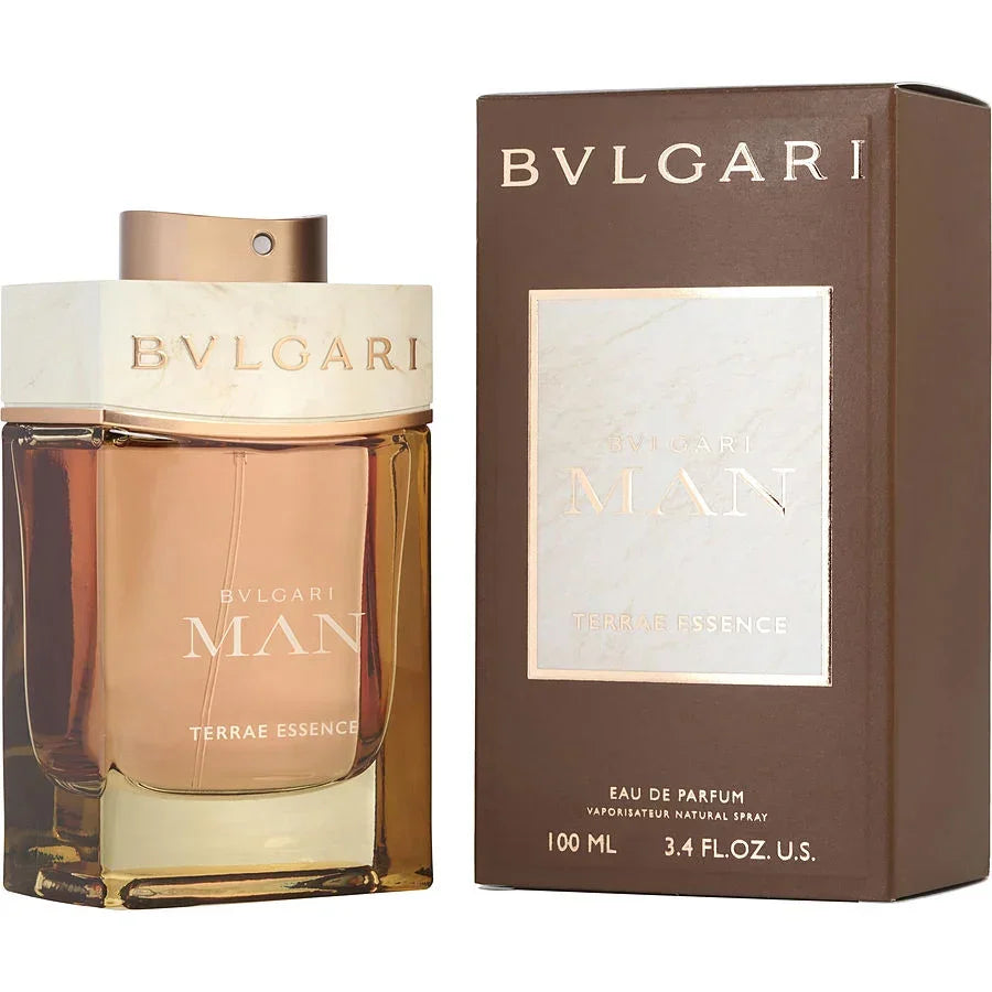 Bvlgari Man Terrae Essence Eau de Parfum 100ml bottle and box, luxury men's fragrance
