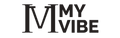 Black 'My Vibe' logo on a white background