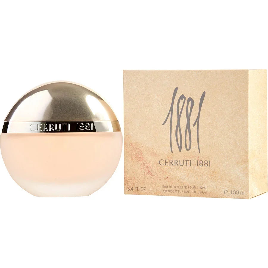 Cerruti 1881 Eau de Toilette for Women 100ml bottle and box, luxury perfume with sleek design