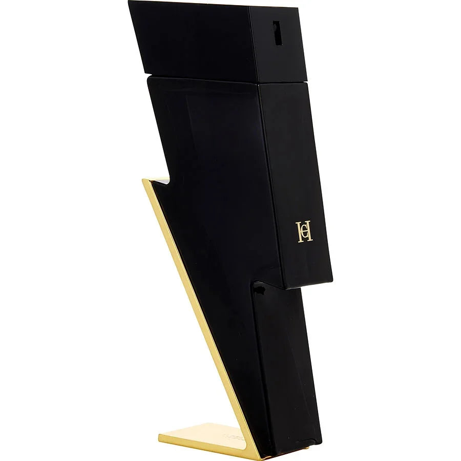 Black and gold luxury perfume bottle with sleek geometric design, ideal for fragrance lovers in Qatar