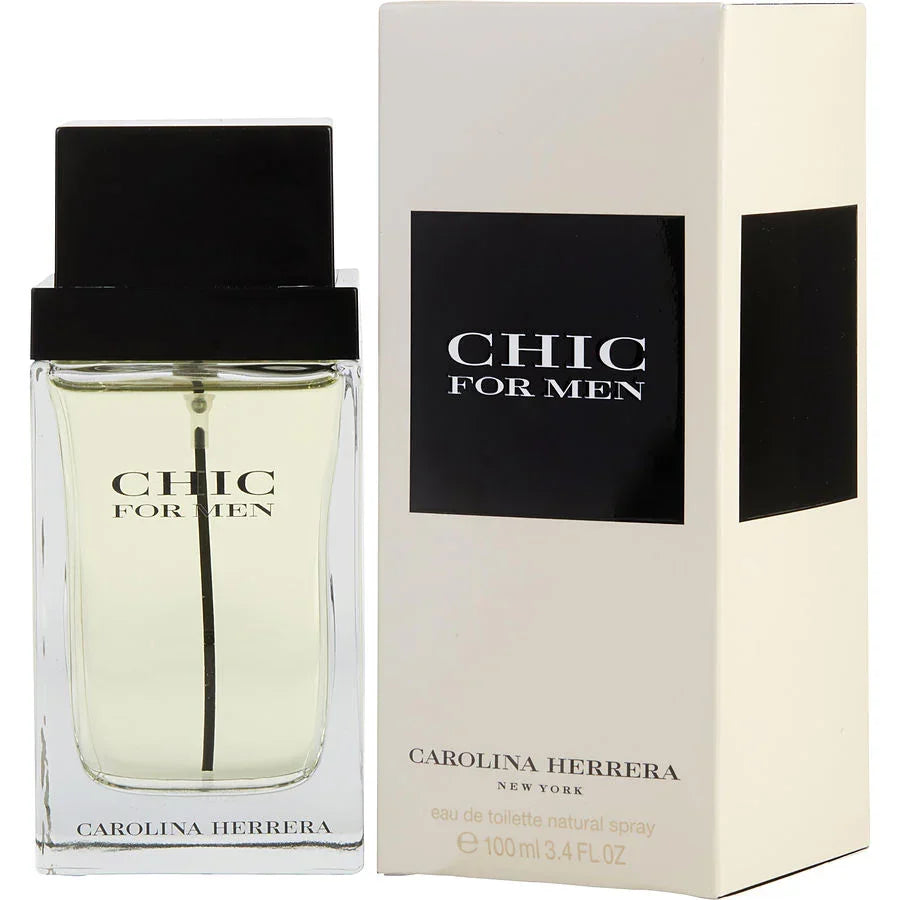 Carolina Herrera Chic for Men eau de toilette 100ml bottle and box, men's fragrance