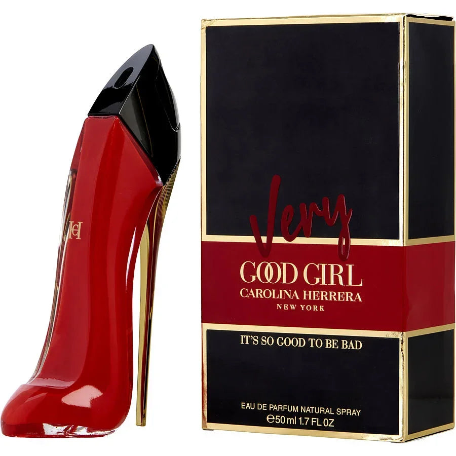 Carolina Herrera Very Good Girl Eau de Parfum in red high heel bottle with black box, 50ml