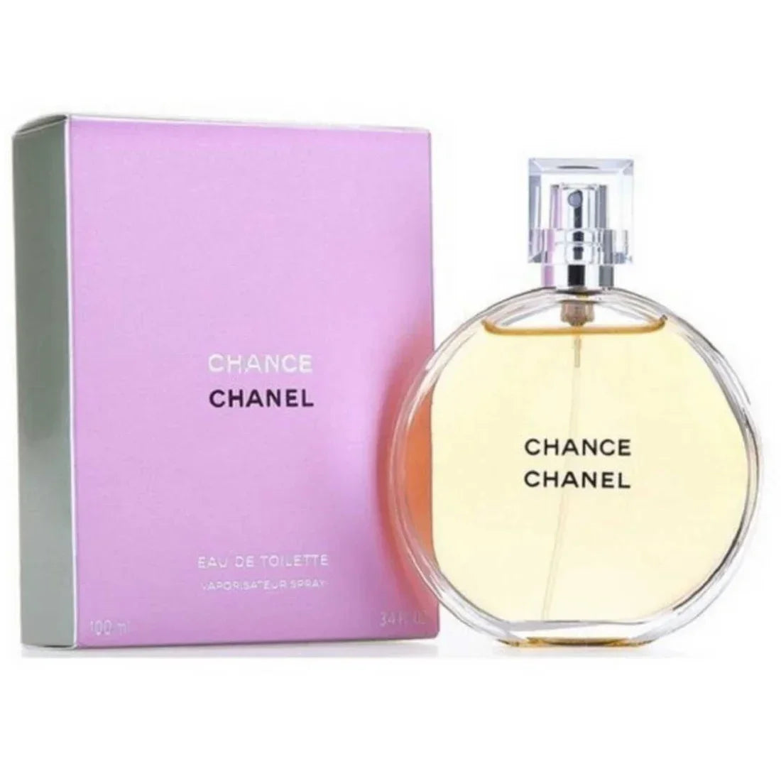 Chanel Chance Eau de Toilette 100ml bottle with pink box, luxury women's perfume for sale in Qatar