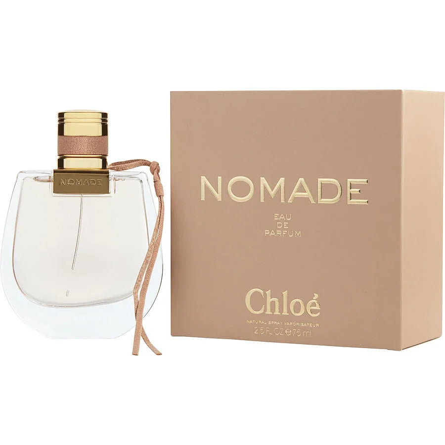 Chloé Nomade Eau de Parfum 75ml bottle with beige box, luxury women's fragrance