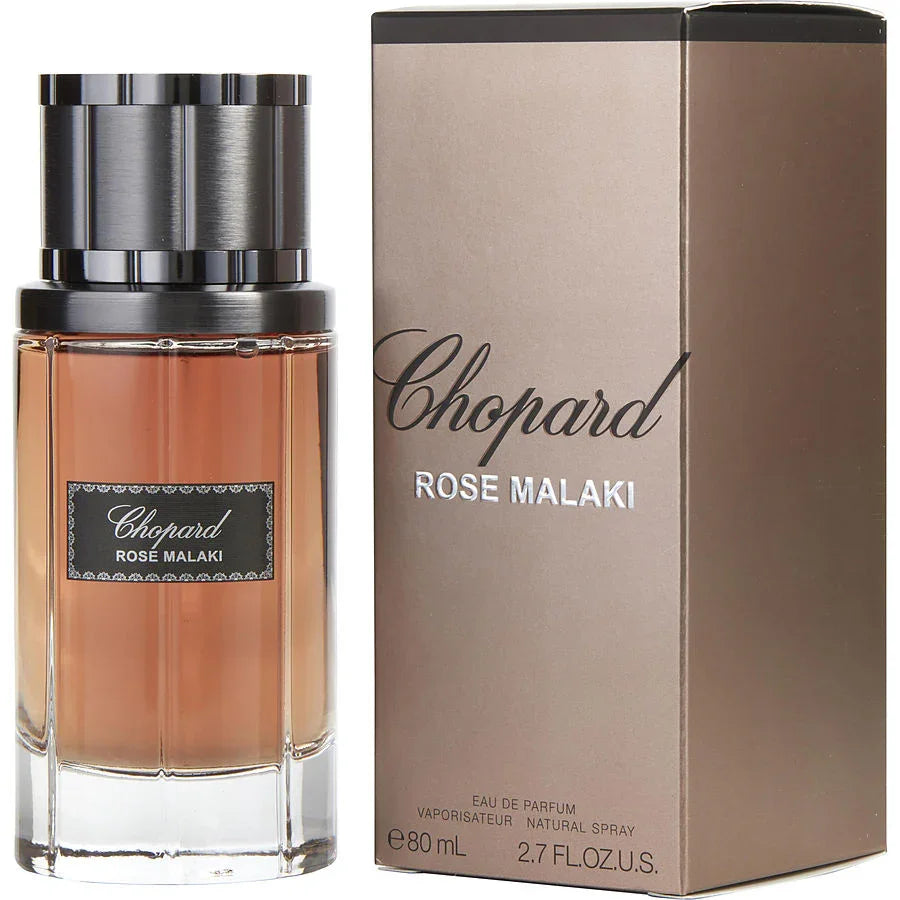 Chopard Rose Malaki Eau de Parfum bottle and box, 80ml luxury fragrance for women