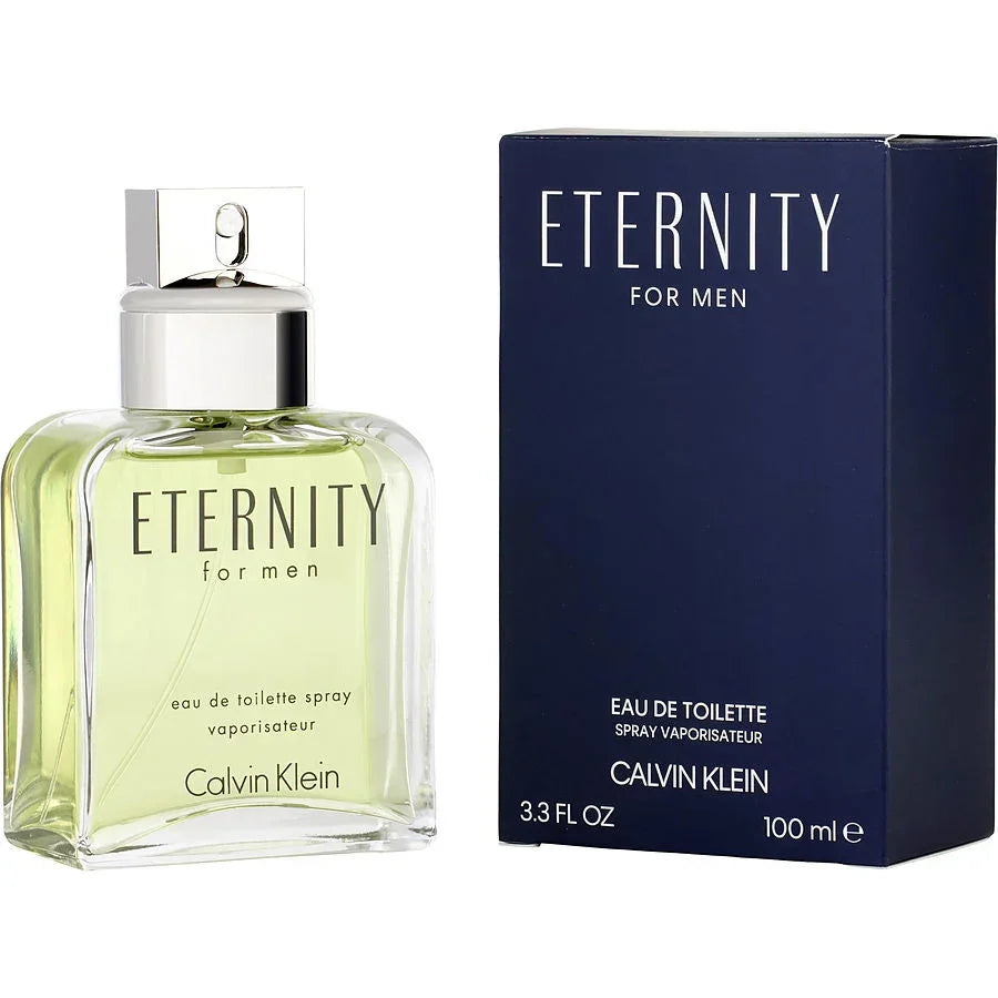 Calvin Klein Eternity for Men eau de toilette spray, 100ml bottle with navy box, authentic men's fragrance