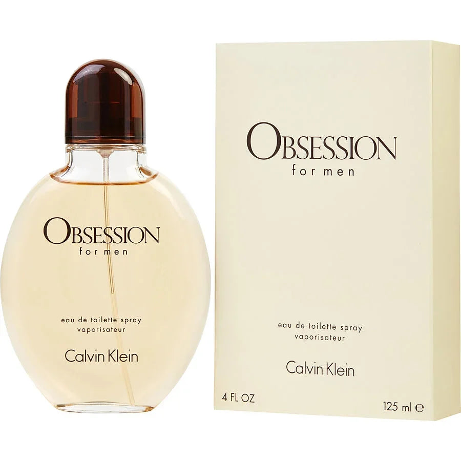 Calvin Klein Obsession for Men eau de toilette spray, 125ml bottle with box, luxury men's fragrance