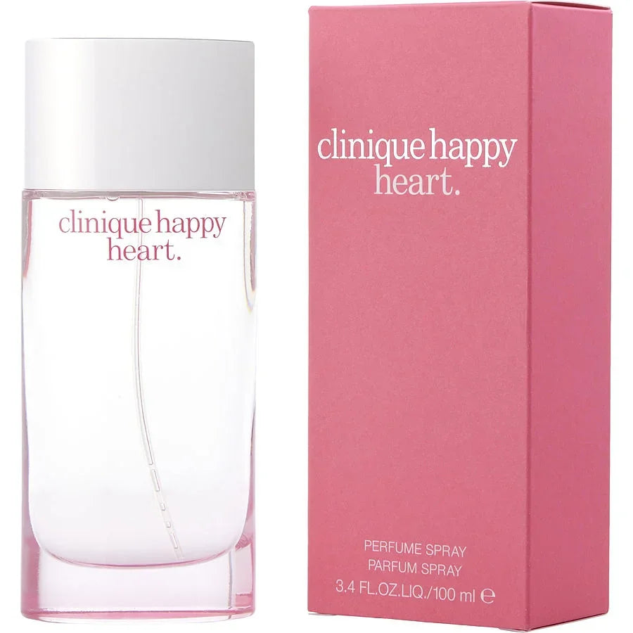 Clinique Happy Heart perfume spray 100ml with pink box, authentic fragrance for women