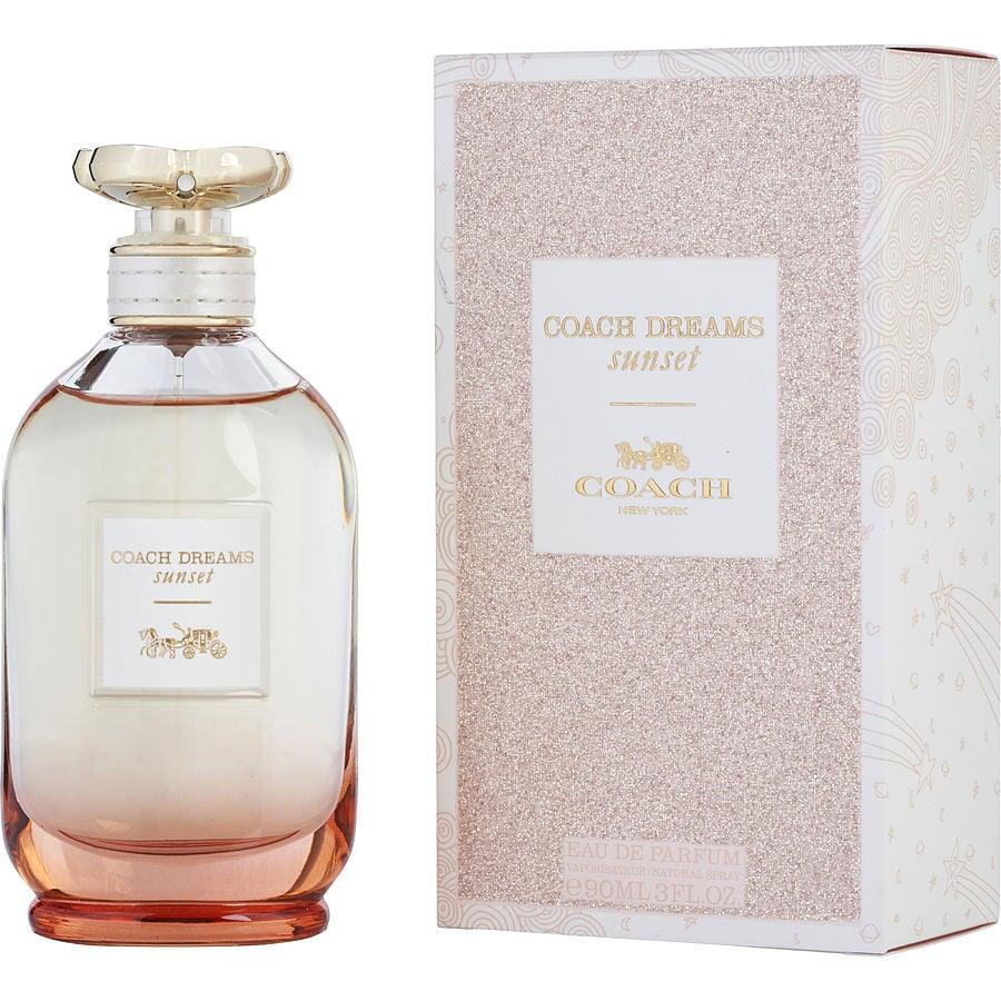 Coach Dreams Sunset Eau de Parfum bottle and glitter box, 90ml women's fragrance