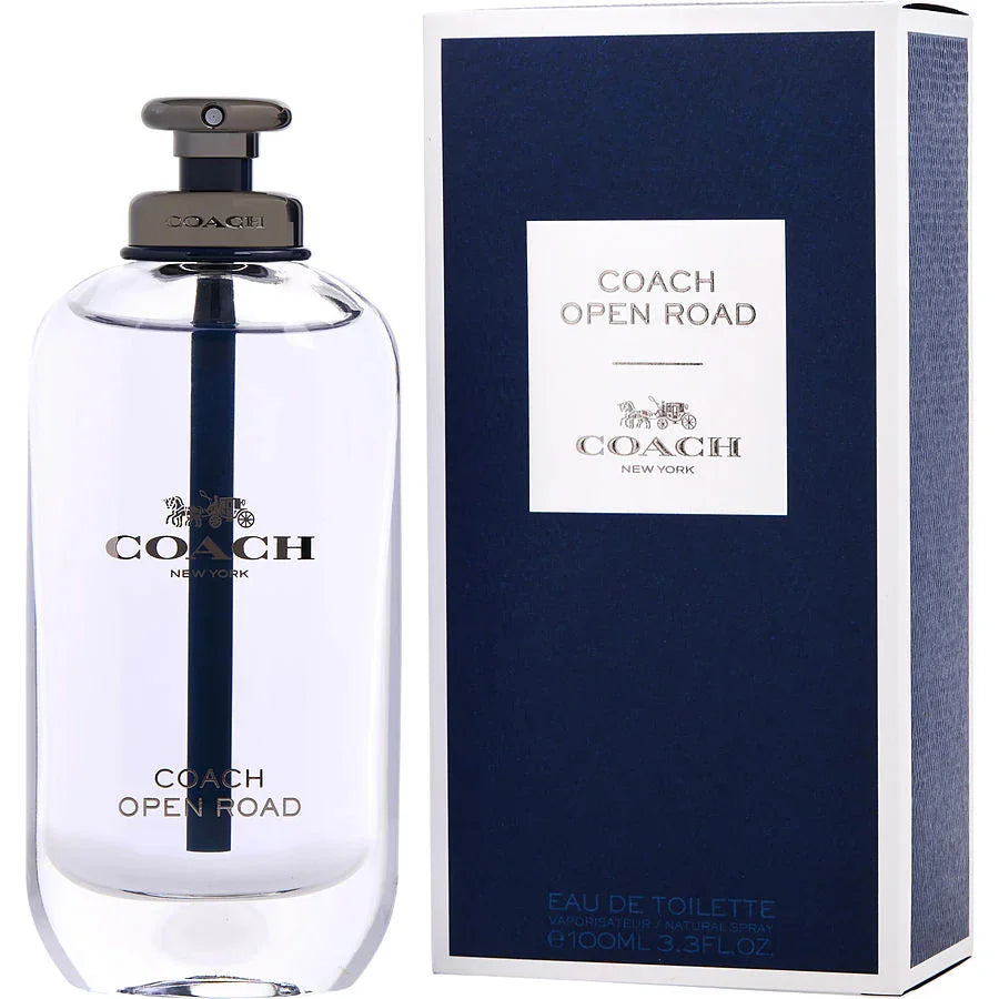 Coach Open Road Eau de Toilette 100ml bottle with navy blue packaging, men's fragrance