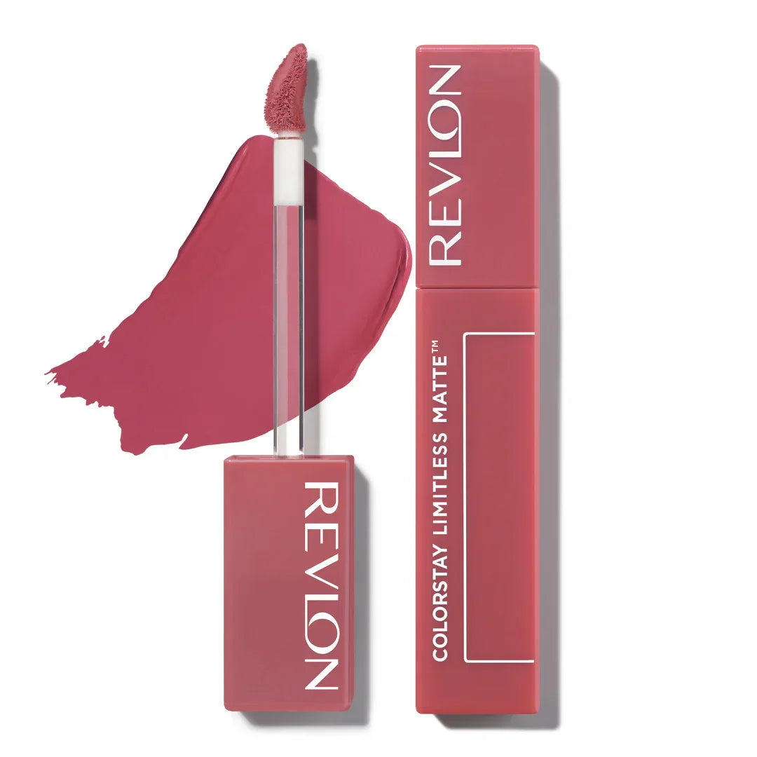 Revlon ColorStay Limitless Matte liquid lipstick with swatch, long-wear matte lip color
