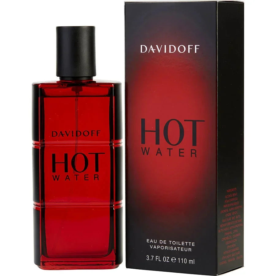 Davidoff Hot Water Eau de Toilette 110ml bottle with red packaging