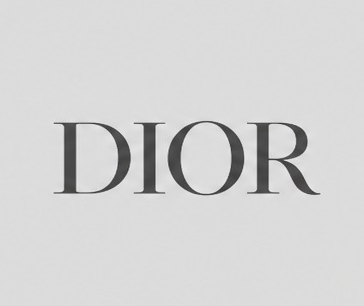 Dior logo on a light gray background