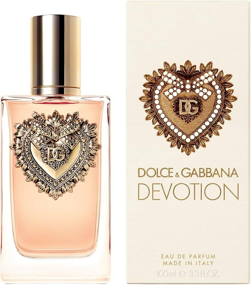 Dolce & Gabbana Devotion Eau de Parfum 100ml, luxury perfume with ornate heart design, made in Italy