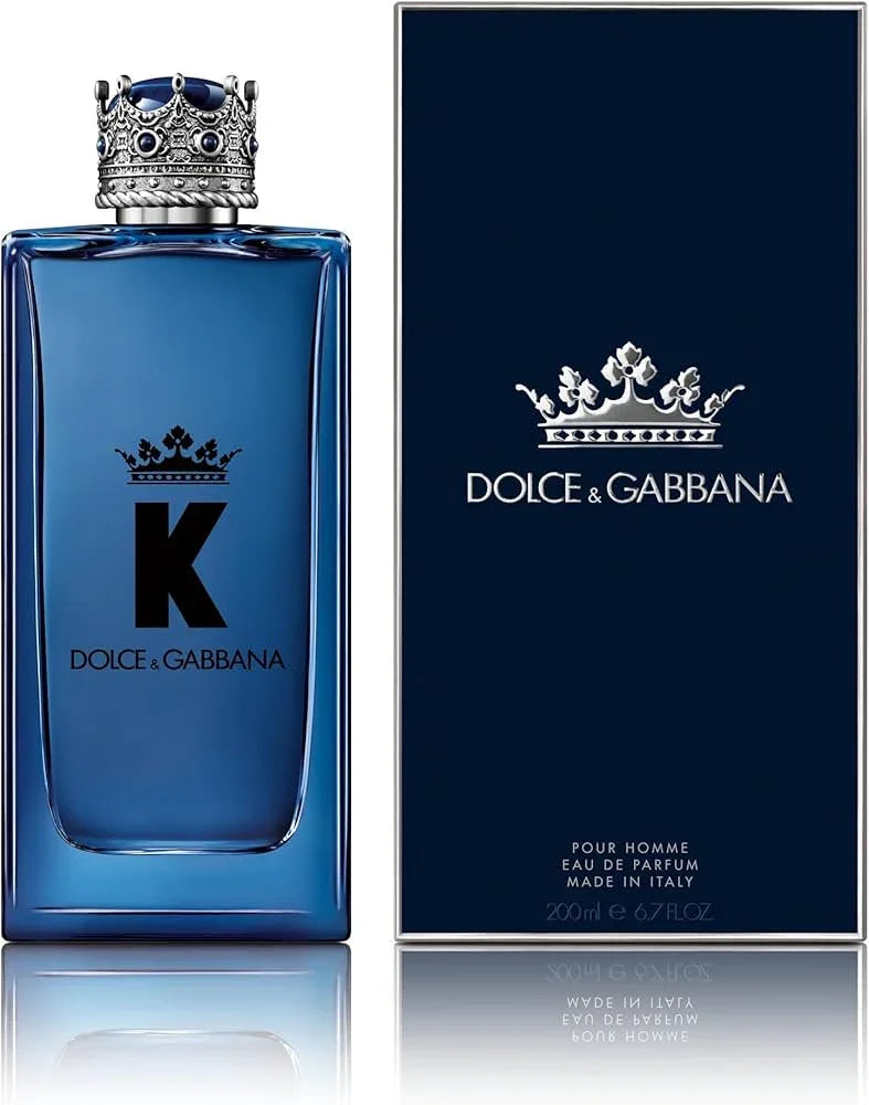 Dolce & Gabbana K Pour Homme Eau de Parfum 200ml, luxury men's fragrance with crown cap, authentic perfume