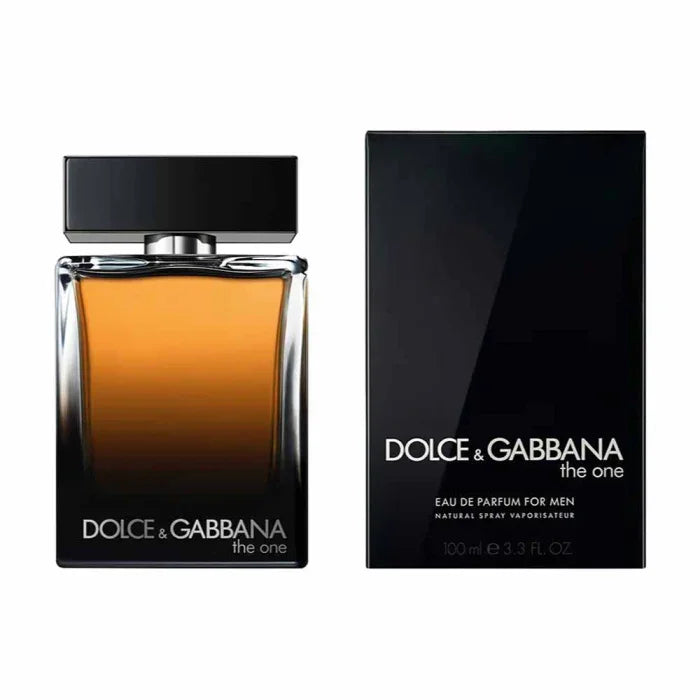 Dolce & Gabbana The One for Men Eau de Parfum 100ml bottle and box, luxury fragrance
