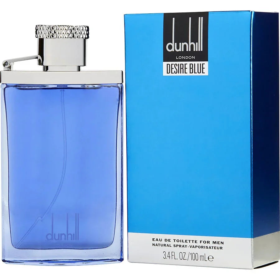 Dunhill Desire Blue Eau de Toilette for Men, 100ml bottle with blue packaging, luxury men's fragrance