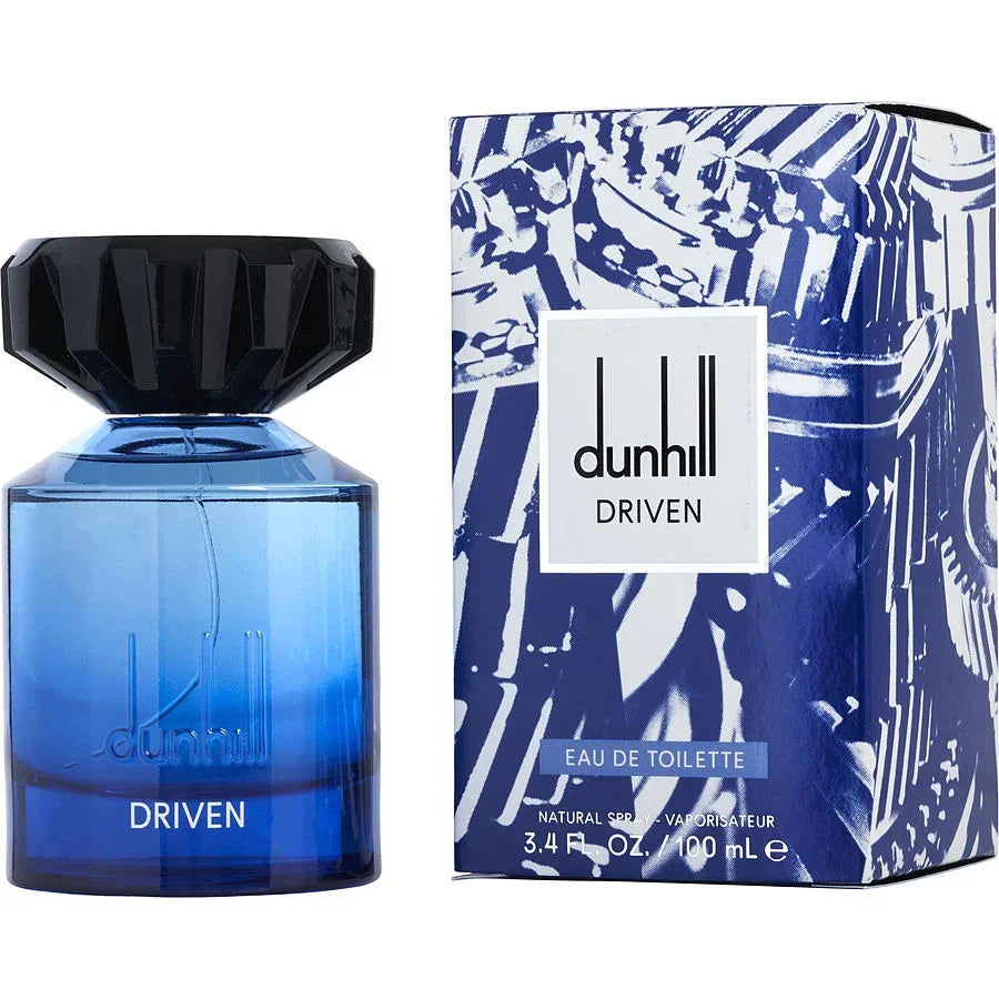 Dunhill Driven Eau de Toilette 100ml blue bottle with black cap, men's fragrance for Qatar beauty shoppers