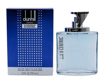 Dunhill X-Centric Eau de Toilette for men, blue bottle with sleek design and matching box