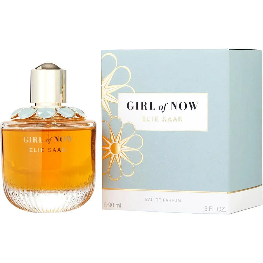 Girl of Now by Elie Saab Eau de Parfum 90ml bottle and box, elegant floral design