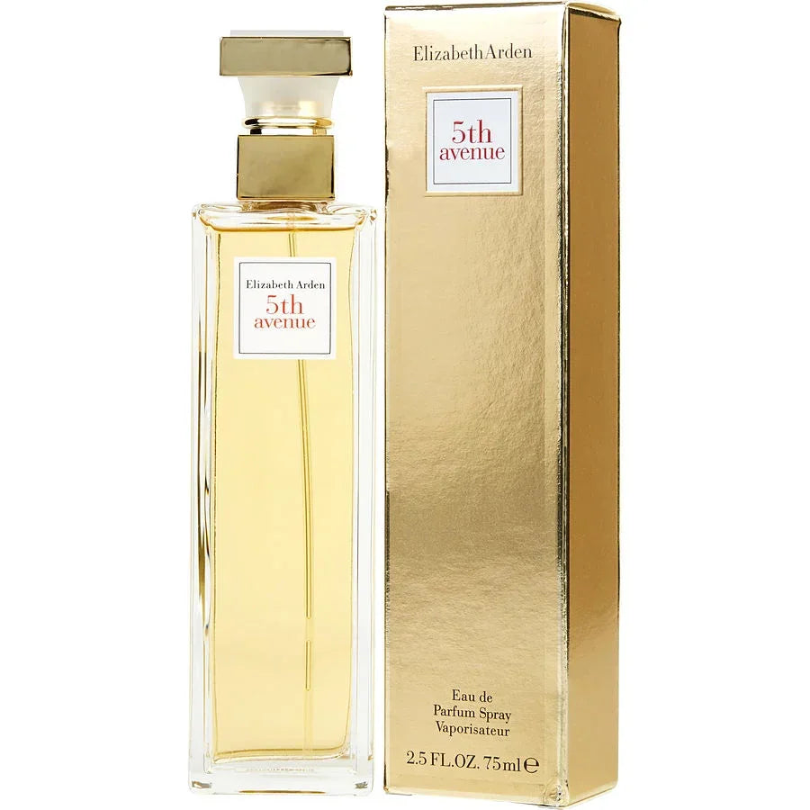 Elizabeth Arden 5th Avenue Eau de Parfum Spray 75ml with gold box, luxury fragrance for women