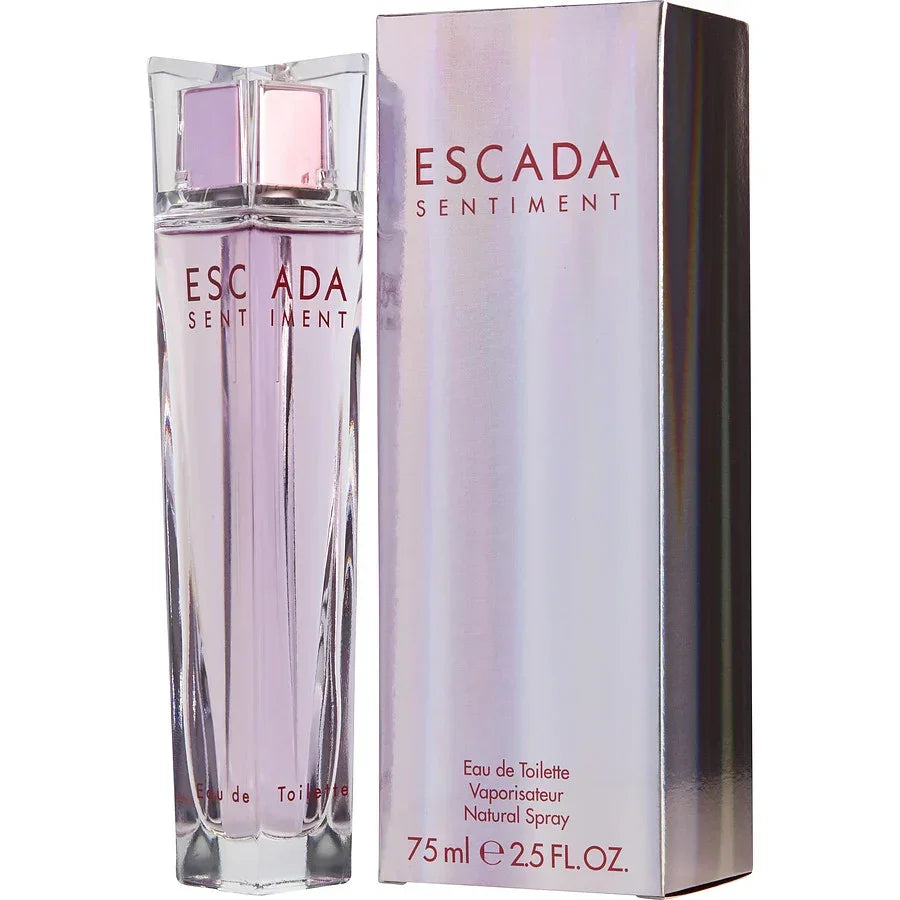 Escada Sentiment Eau de Toilette 75ml bottle with sleek packaging, perfect for luxury fragrance lovers.