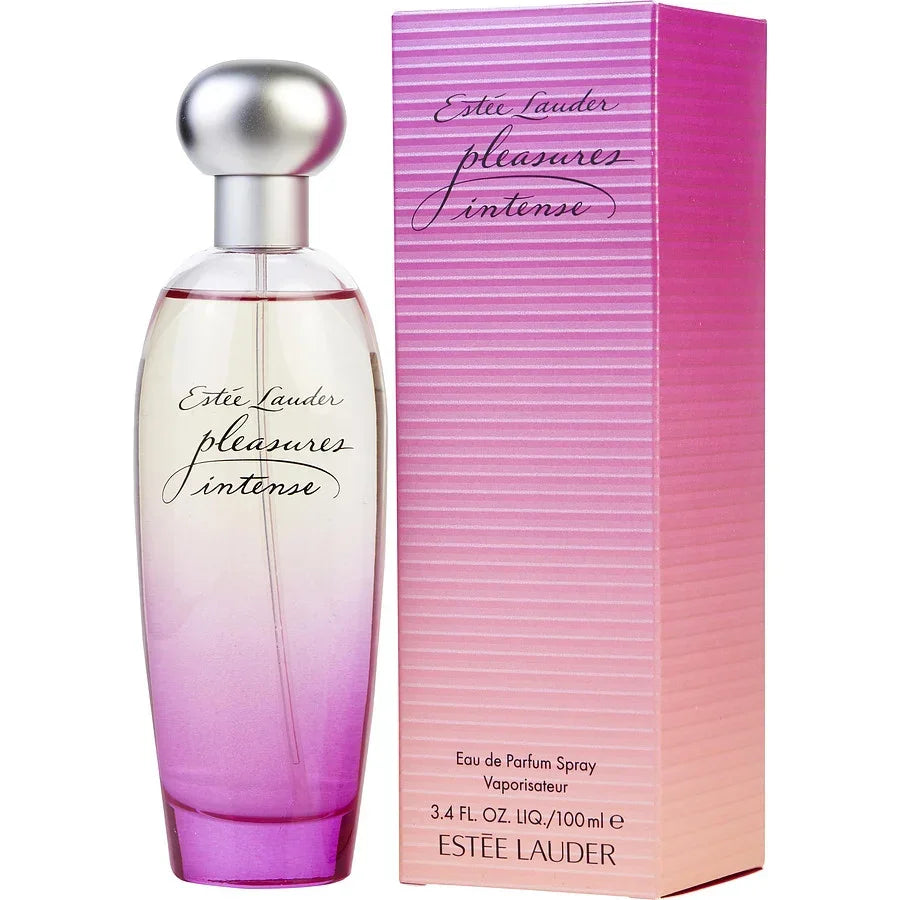 Estée Lauder Pleasures Intense Eau de Parfum Spray 100ml with pink gradient bottle and box