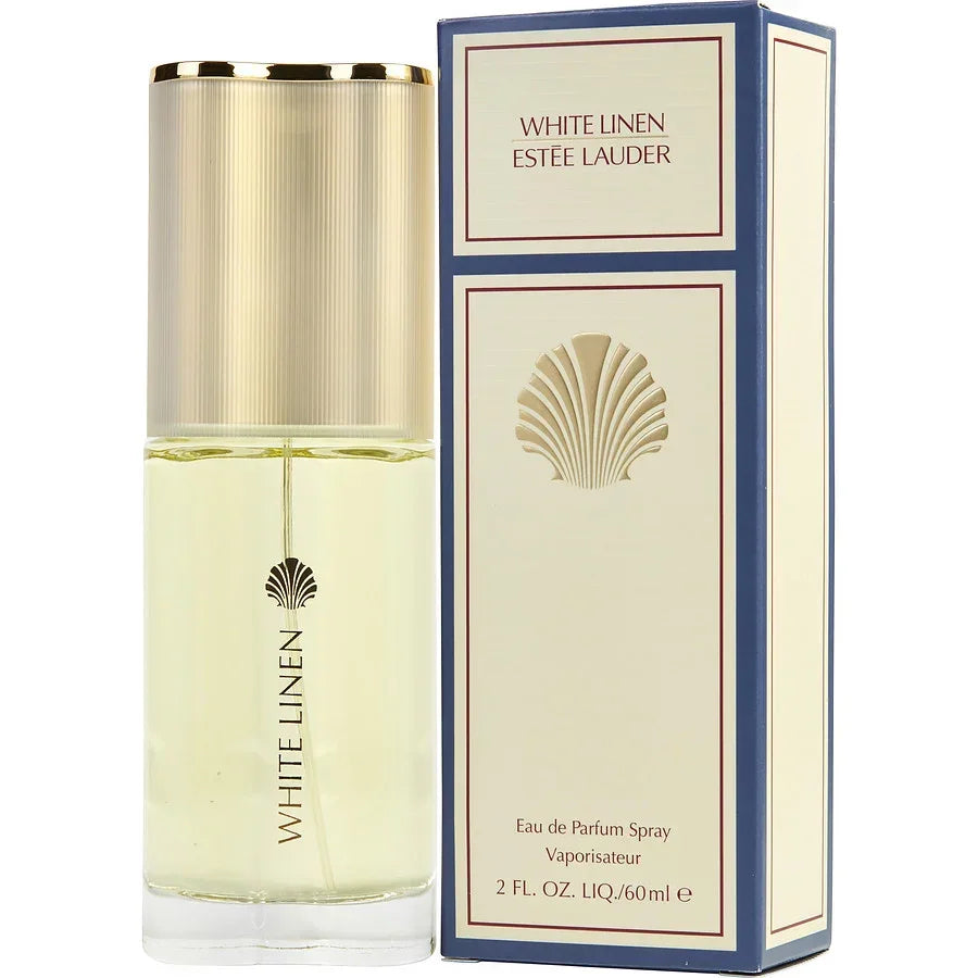 Estée Lauder White Linen Eau de Parfum Spray 60ml with elegant gold cap and shell design
