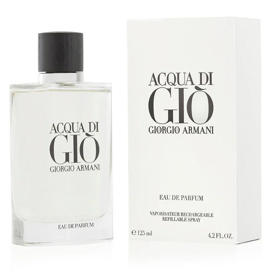 Acqua di Giò by Giorgio Armani Eau de Parfum 125ml bottle and box, luxury men's fragrance