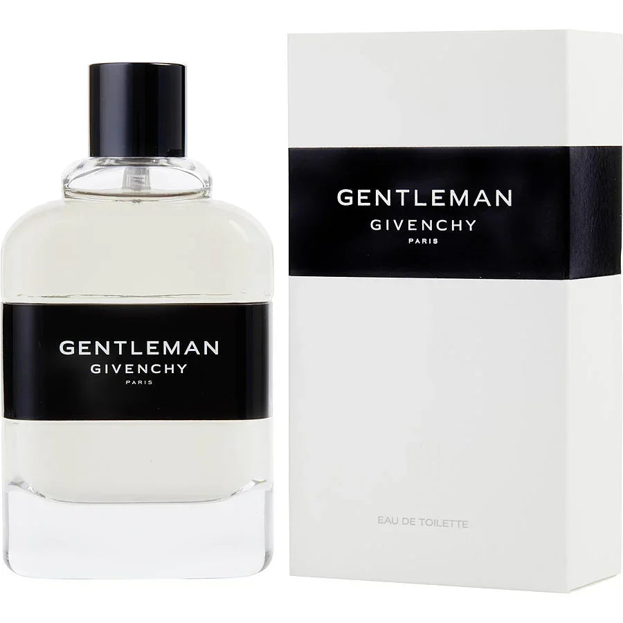 Gentleman Givenchy Eau de Toilette bottle and box, luxury men's fragrance with sleek black and white design