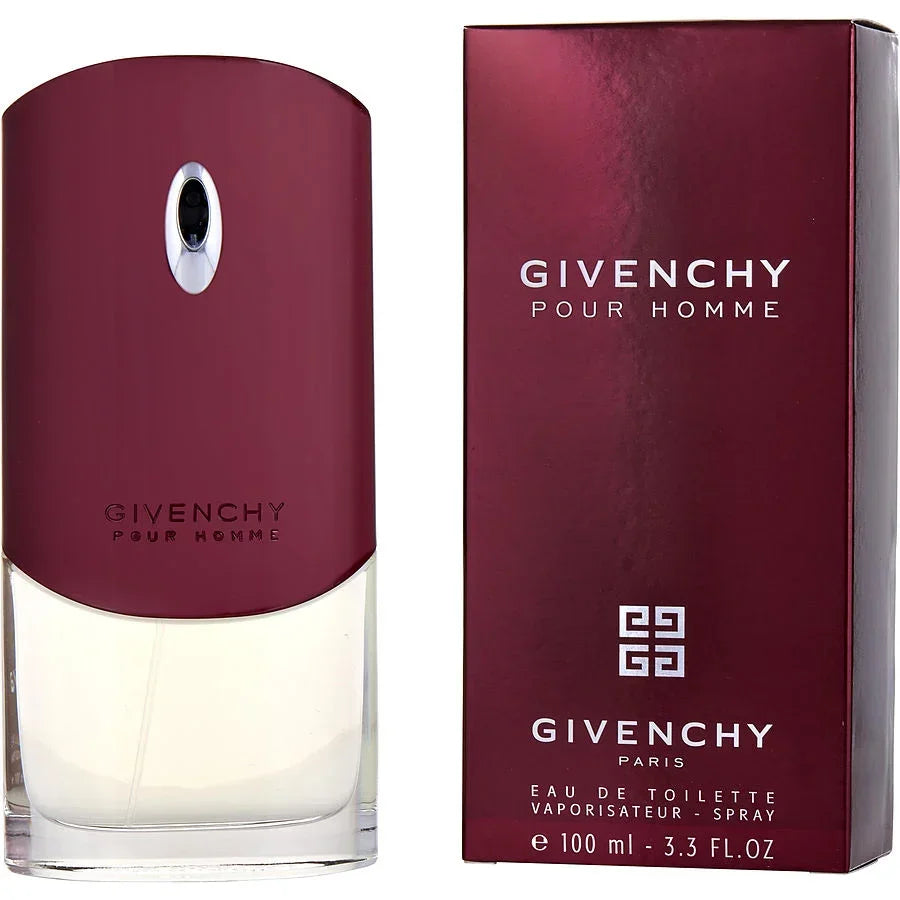 Givenchy Pour Homme Eau de Toilette 100ml spray bottle and box, luxury men's fragrance