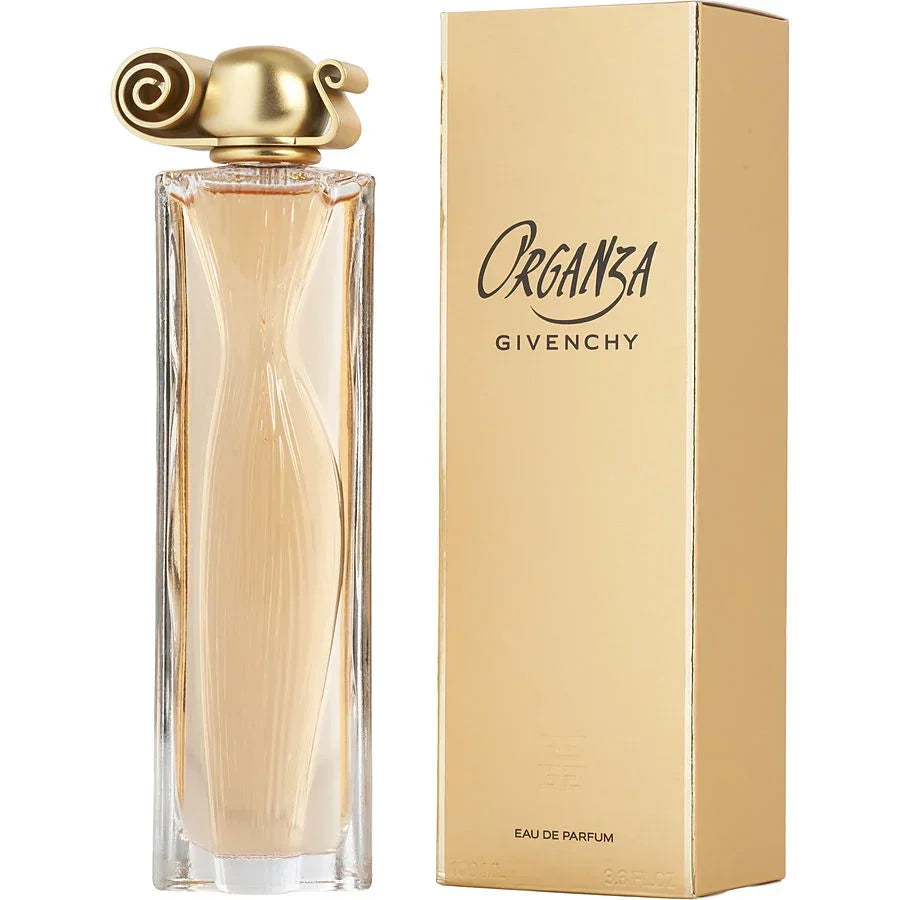 Givenchy Organza Eau de Parfum bottle with gold cap and packaging, luxury women's fragrance
