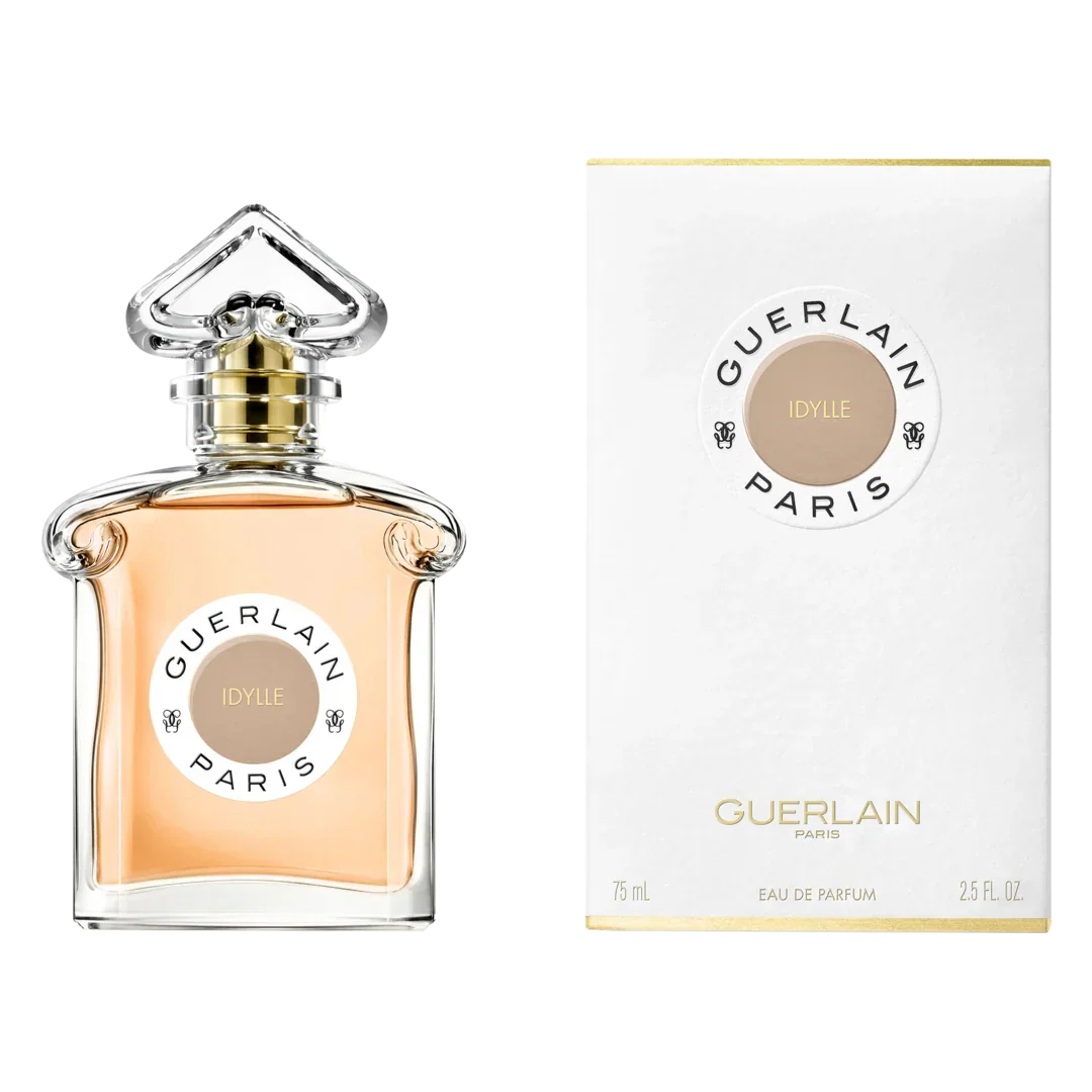 Guerlain Idylle Eau de Parfum 75ml bottle and box, luxury fragrance for women