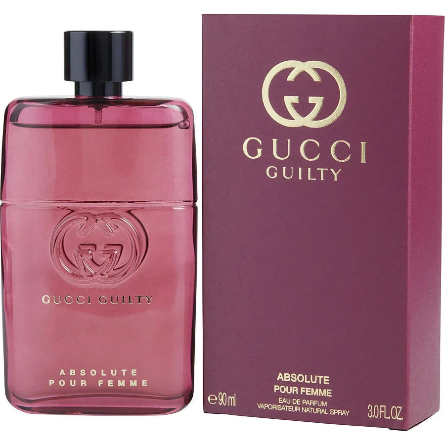 Gucci Guilty Absolute Pour Femme Eau de Parfum 90ml bottle and box, luxury women's fragrance