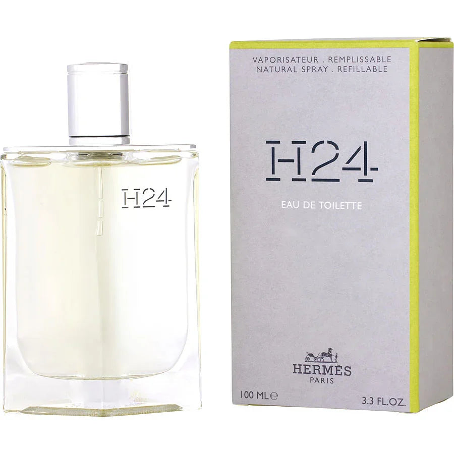 Hermès H24 Eau de Toilette 100ml refillable natural spray perfume bottle and box