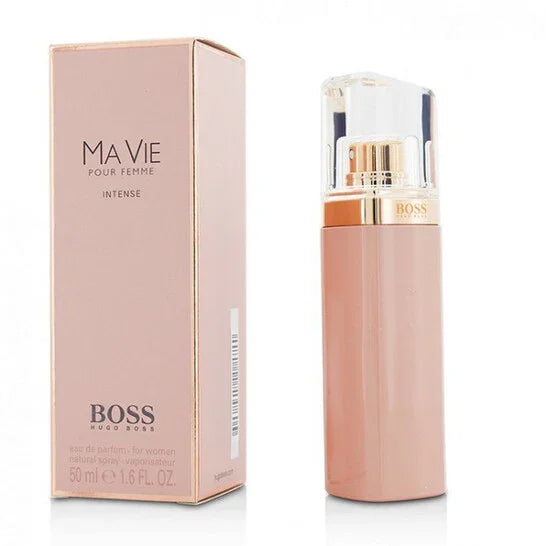 Hugo Boss Ma Vie Pour Femme Intense eau de parfum for women, 50ml bottle with pink packaging