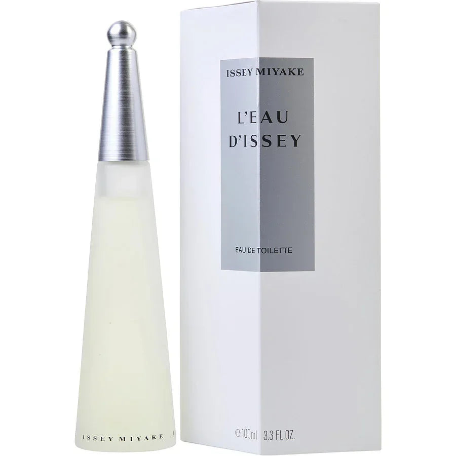 Issey Miyake L'Eau d'Issey Eau de Toilette 100ml bottle and box, minimalist white design