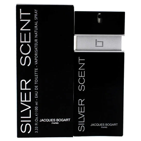 Silver Scent by Jacques Bogart Eau de Toilette 100ml - sleek black bottle & box for men's fragrance