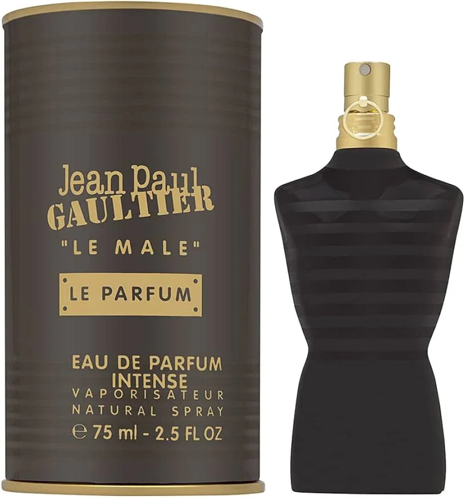 Jean Paul Gaultier Le Male Le Parfum Intense Eau de Parfum 75ml for men, black bottle with gold cap