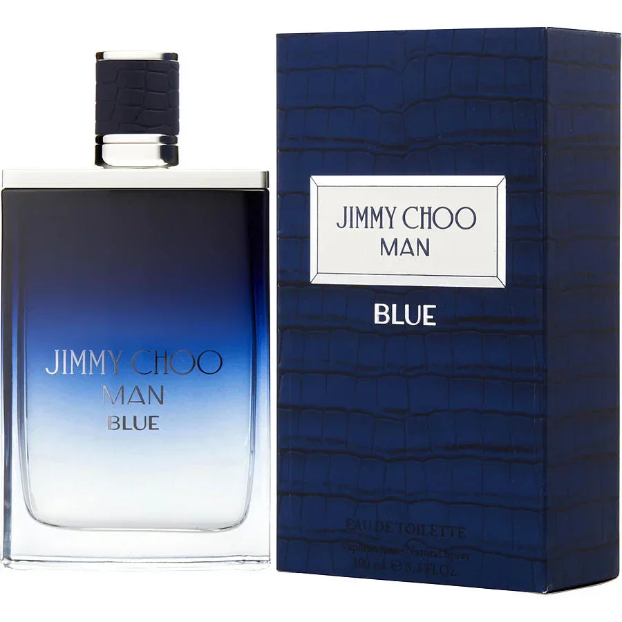Jimmy Choo Man Blue Eau de Toilette 100ml bottle with textured navy box, men's fragrance