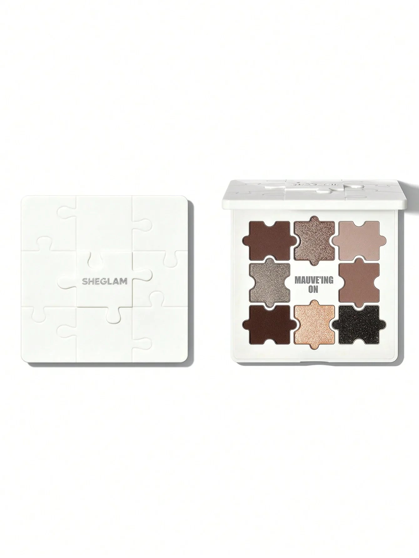 Sheglam Mauve'ing On puzzle-style eyeshadow palette with 9 neutral & shimmer shades