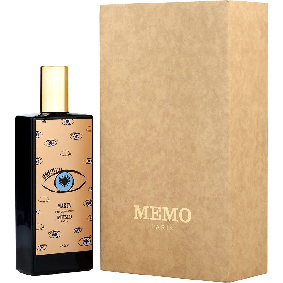 MEMO Paris Marfa Eau de Parfum bottle with eye design, luxury fragrance in gift box