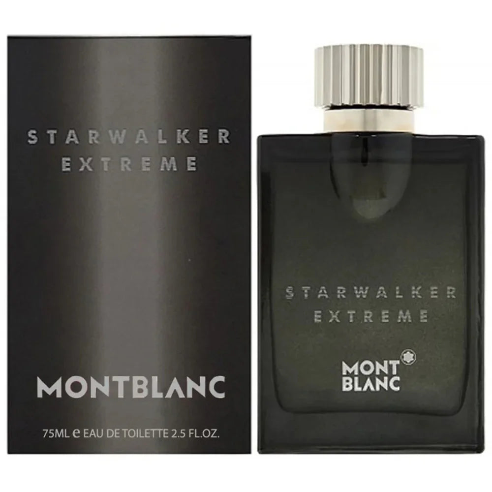 Montblanc Starwalker Extreme 75ml Eau de Toilette for men, sleek black bottle with silver cap